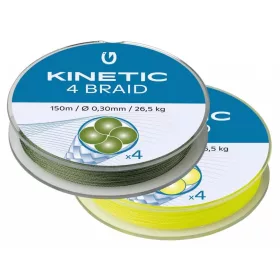 KINETIC 4 Braid 150m 0,25mm/21,0kg Giallo Fluo Trecciato