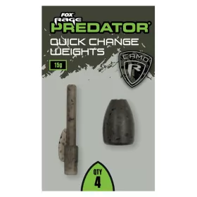   Fox Rage Predator Camo Quick Change Weights Peso Galleggiante a Sgancio Rapido 15gr 4pz