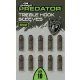 Fox Rage Predator Triplo Gancio in Gomma Medio 10pz