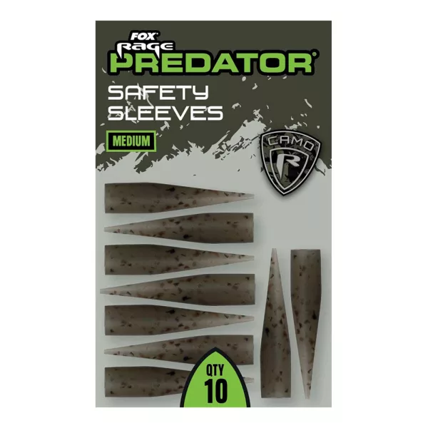 Fox Rage Predator Camo Safety Sleeves Medie in Gomma 10pz