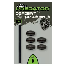   Fox Rage Predator Camo Deadbait Pop-up Weights Peso Terminale 3gr 5 pezzi