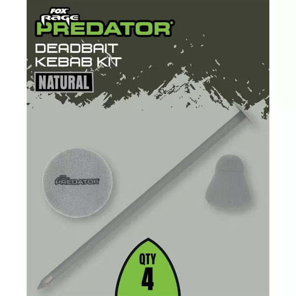 Fox Rage Predator Kit Kebab Deadbait Grigio Naturale