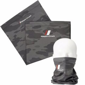 Major Craft UV-Cut Face Guard Scaldacollo Camo Grigio Scuro