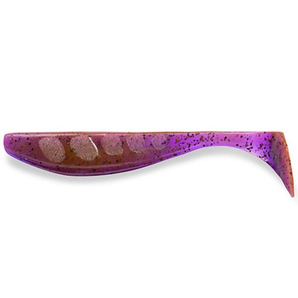 FISHUP Wizzle Shad 7,62cm (8pcs.), #016 - Lox/Green & Black Esca artificiale in plastica