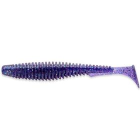   FISHUP U-Shad 5,08cm (10pz.), #060 - Violetto Scuro/Pavone & Argento Esche artificiali in plastica