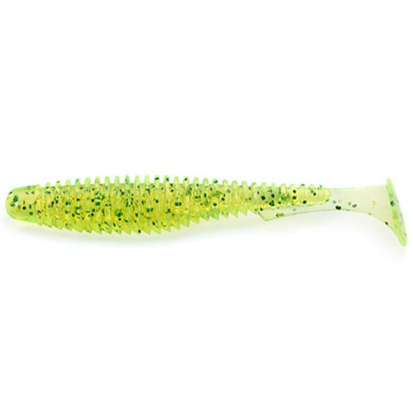 FISHUP U-Shad 6,35cm (9pz.), #026 - Flo Chartreuse/Verde Esche artificiali in plastica