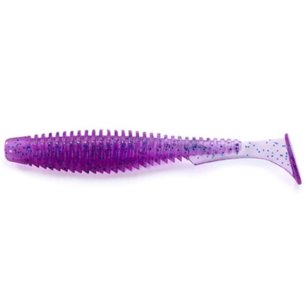 FISHUP U-Shad 10,16cm (8pz.), #014 - Violetto/Blu Esche artificiali in plastica