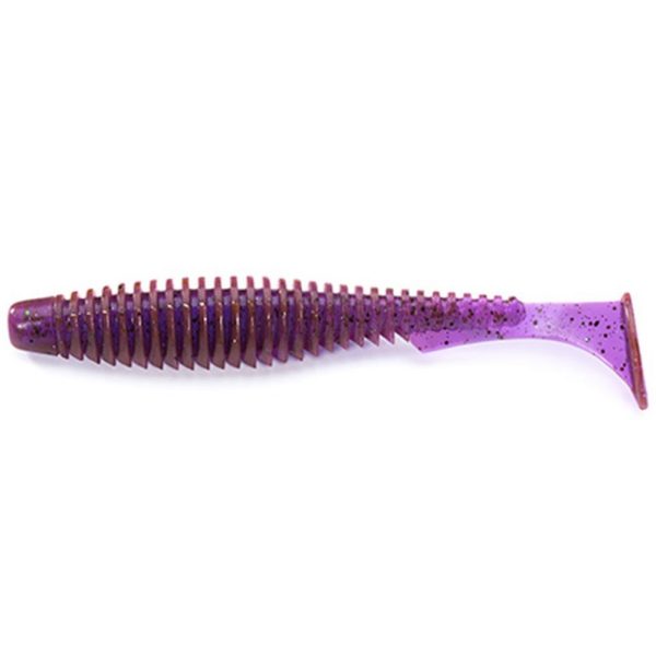 FISHUP U-Shad 10,16cm (8pz.), #016 - Lox/Verde & Nero Esche artificiali in plastica