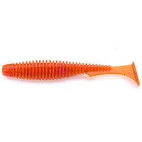   FISHUP U-Shad 10,16cm (8pcs.), #049 - Orange Pumpkin/Black Esca artificiale in plastica