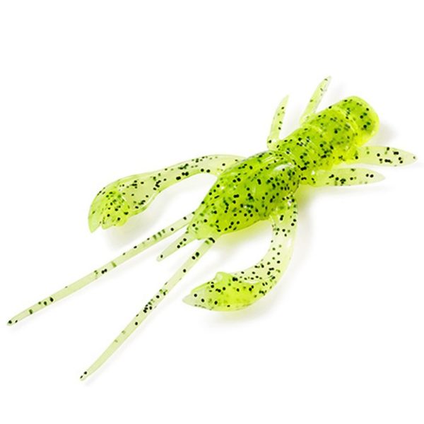 FISHUP Real Craw 3,81cm (10pz.), #055 - Chartreuse/Black Esca artificiale in plastica