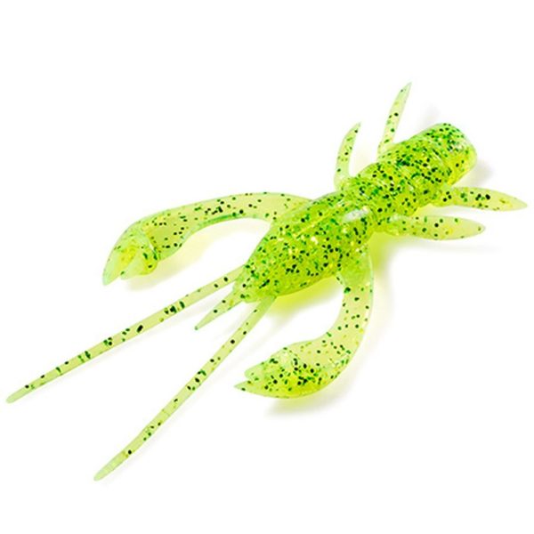 FISHUP Real Craw 3,81cm (10pz.), #026 - Flo Chartreuse/Green Esca artificiale in plastica