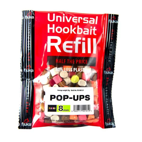 Fjuka Pop-Ups Mixed Colours 8mm Pop Up Ricarica in Confezione da 50gr