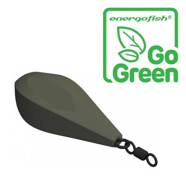 Carp Expert Piombo da Carpfishing Go Green Colorato a Torpedo con Girella per Lanci Lunghi 40gr