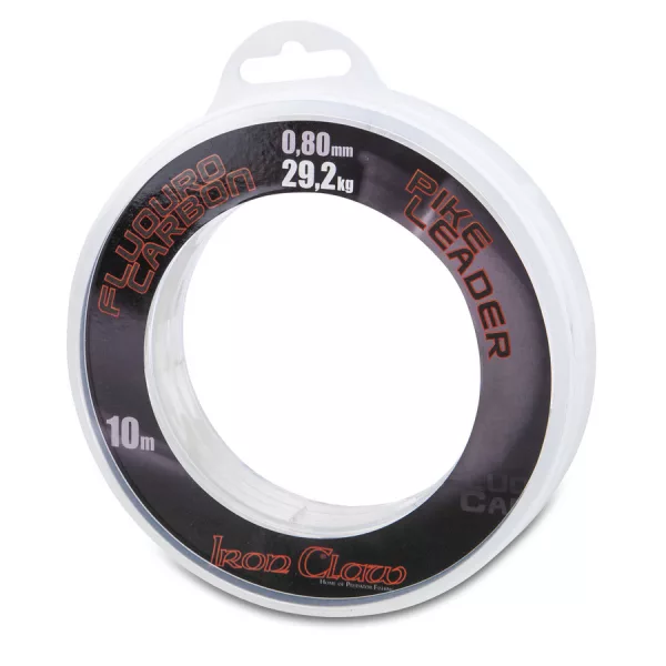 Iron Claw FluoroCarbon Pike Leader 0,80mm 10m Csukázó Előke