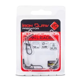   Iron Claw Fluorocarbon Spin Leader 0,25mm 50cm Pergető Előke 2db