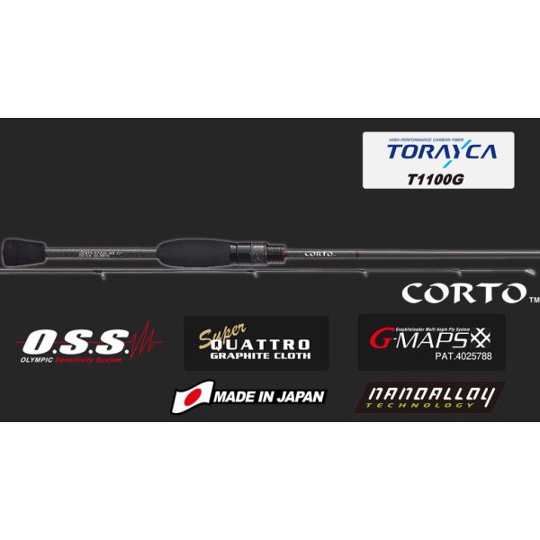 Graphiteleader Super Corto 17 GSRCS-612L-T EX Fast 1,85m 0,3-4gr Canna da Spinning in 2 Pezzi