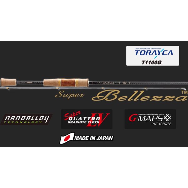 Graphiteleader Super Bellezza 18 GSBS-602XUL R 1,83m 0,4-3,5gr Canna da Spinning in 2 Pezzi
