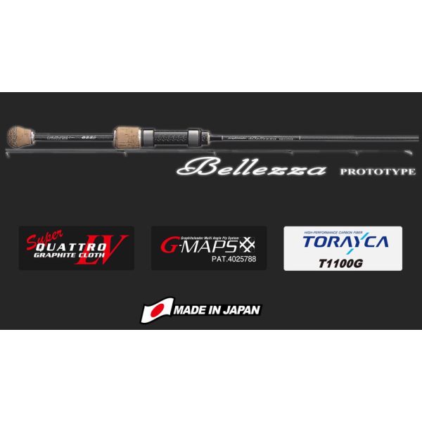 Graphiteleader Bellezza Prototype 21GBLZPS-612UL-T Fast 1,85m 1-6gr 2 Pezzi Canna da Spinning