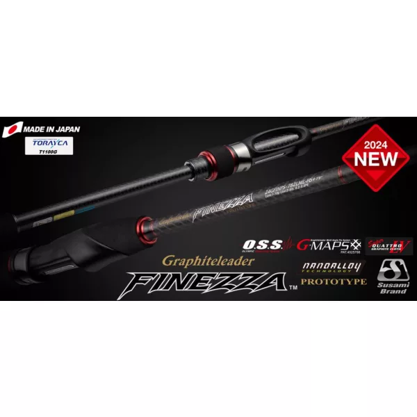 Graphiteleader Finezza Prototype 24GFINPS-842ML-T R-Fast 2,54m 3-15gr Canna da Spinning 2 Pezzi
