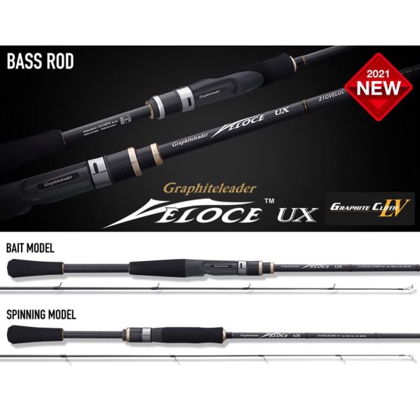 Graphiteleader Veloce UX 21GVELUC-610M R-Fast 2,09m 1oz 28gr Canna da Spinning in 1 Pezzo