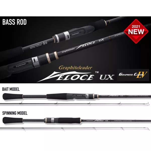Graphiteleader Veloce UX 21GVELUS-610ML R-Fast 2,09m 3/8oz 10,5gr 1 Canna da Spinning in Pezzo Unico