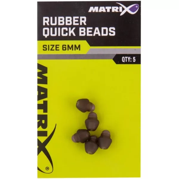 Matrix 6mm Rubber Quick Bead Perlina in gomma con sgancio rapido 5pz