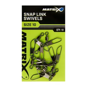 Matrix Snap Link Swivels Girelle con moschettone 12 10pz