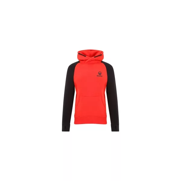 Guru - Hoodie Red/Black - Felpa con cappuccio - S