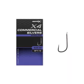   Matrix X4 Commercial Silvers 20 Barbless Lapkás, Amo Senza Ardiglione 10pz