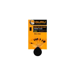   Guru Super Tight Line Stops Squared Black S Gumiütköző 10db