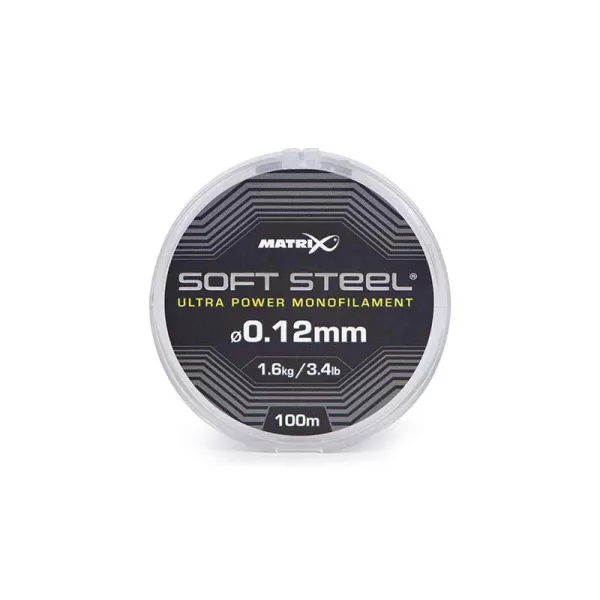 Matrix Soft Steel Ultra Power Monofilament 0,12mm 100m Monofil Mainline