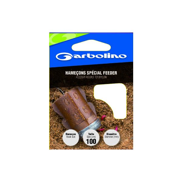 GARBOLINO FEEDER HOOKS 16 (SIZE 16 LINE 0,12mm) amo legato