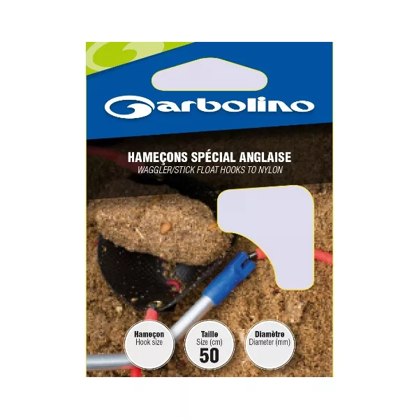 Garbolino Waggler/Ami Galleggiante Fisso su Nylon 18 a Paletta, con Ardiglione Prelegati in Monofilo 10pz