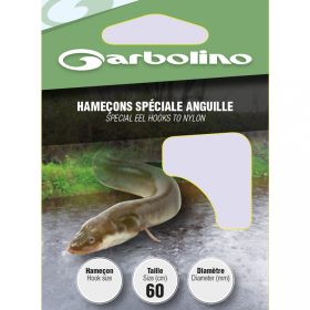   Garbolino - ANGUILLA SPECIALE L26 H6 - Amo pre-legato in monofilo - Amo pre-legato - Amo con ardiglione, Amo a paletta