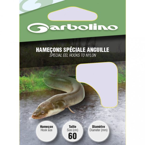 Garbolino - ANGUILLA SPECIALE L26 H6 - Amo pre-legato in monofilo - Amo pre-legato - Amo con ardiglione, Amo a paletta