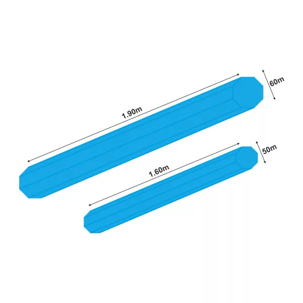 GARBOLINO TUBE PROTECTION OCTOGONAL ANTI-UV tubo di trasporto 1,90m x 60mm