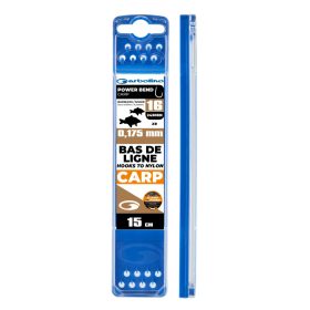   Garbolino Competition Hooks To Nylon 12 pezzi, Senza Ardiglione Power Bend Carp Monofilamento Amo Pre-legato 8pz