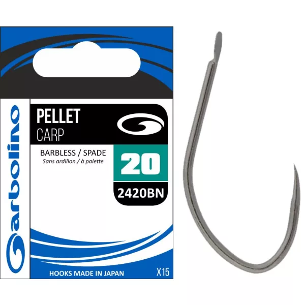 Garbolino - COMMERCIAL MATCH HOOKS - PELLET CARP 2420BN - BARBLESS 16 ami