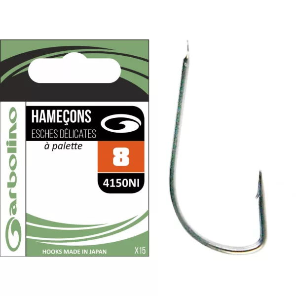 Garbolino - STREAMLINE TROUT HOOKS 4150NI - Amo offset da spinning - Amo da trota - Amo con ardiglione, Amo con paletta