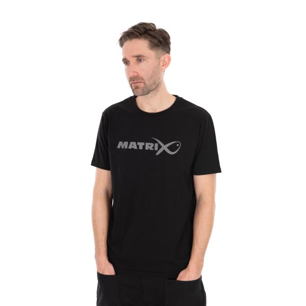 Matrix Large Fade Logo Fekete-Szürke Póló 3XL