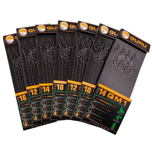 GURU QM1 STANDARD HAIR READY RIGS 4 Size amo pre-legato QM1 (12 - 0.19MM)