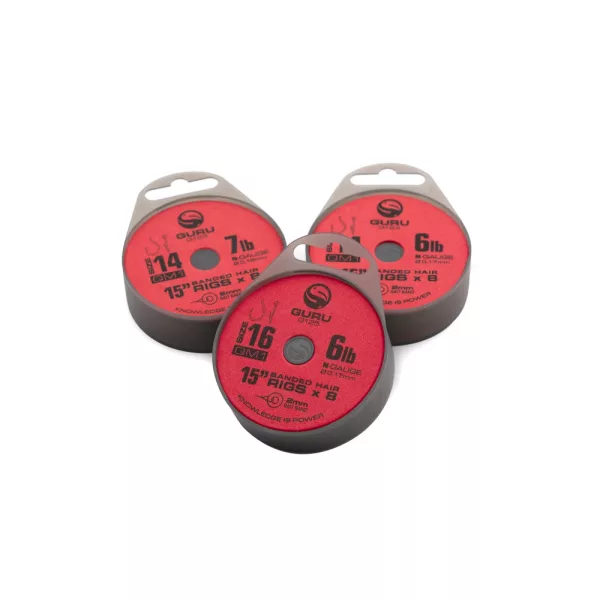 Guru QM1 Bait Bands 14 con occhiello, senza ardiglione, amo pre-legato in monofilo 8 pz
