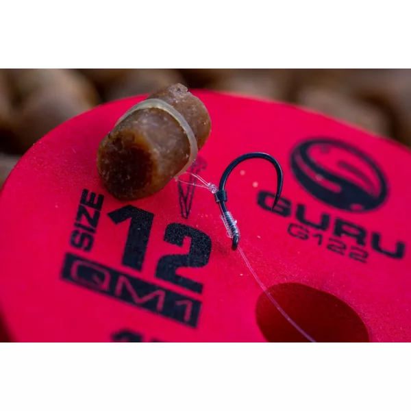 Guru QM1 Bait Bands 12 con occhiello, senza ardiglione, amo pre-legato in monofilo 8 pz