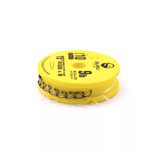 Guru QM1 Speed Stop 10 con occhiello, senza ardiglione, amo pre-legato in monofilo 8 pz