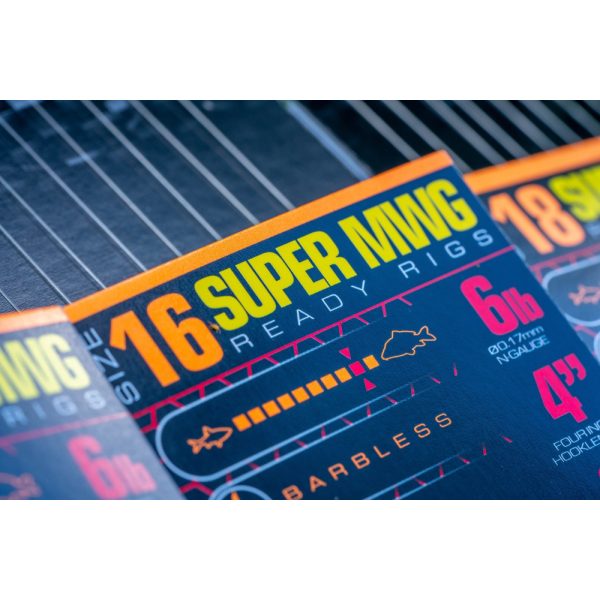 Guru SMWG Bait Bands 16 senza ardiglione, con occhiello, amo pre-legato in monofilo 8 pz