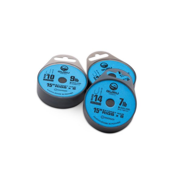 Guru SMWG Bayonet Rig 16 con occhiello, senza ardiglione, amo pre-legato in monofilo 8 pz