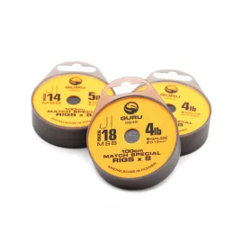   Guru Match Special Rig 18 Amo Pre-legato Monofilo con Barba, Piatto 8pz