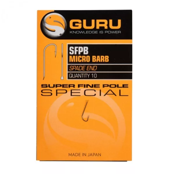 Guru Super Fine Pole amo misura 22 (Con ardiglione/A paletta) - amo