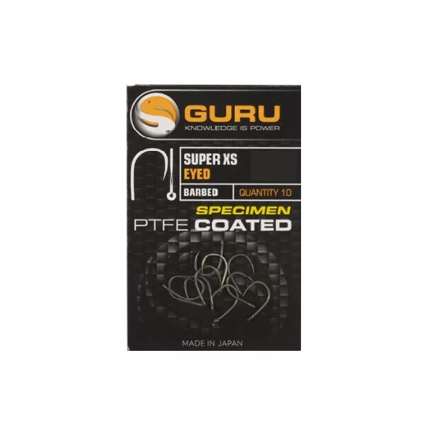 Guru Super XS Size 8 (Barbless/Eyed) - amo