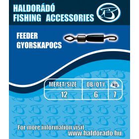 Haldorádó Feeder attacco rapido L 9kg 6 pezzi